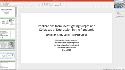 Thumbnail for System Dynamics Society HPSIG Meeting June 02, 2022: Maurice Glucksman