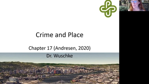 Thumbnail for entry Crime in the City - Crime and Place