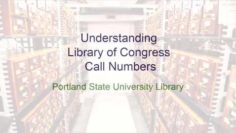 Thumbnail for Understanding Library of Congress Call Numbers