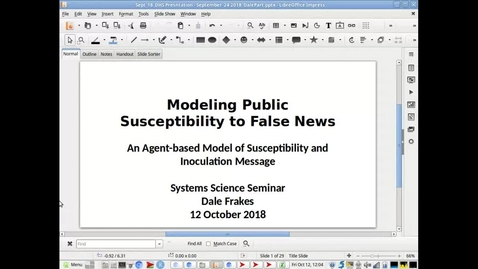 Thumbnail for entry 10/12/18 SySc Seminar, Dale Frakes