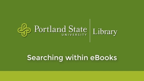 Thumbnail for Searching within eBooks