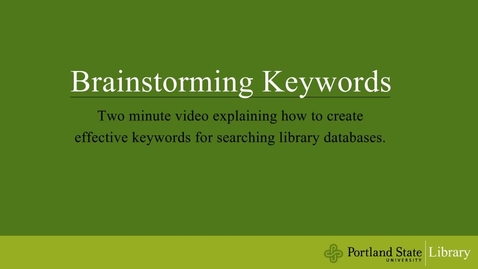 Thumbnail for Brainstorming Keywords