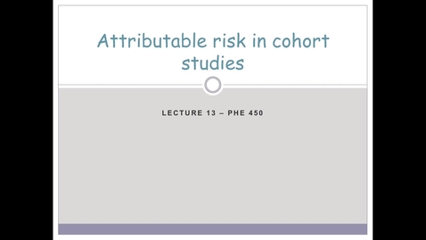 Thumbnail for PHE 450_Lecture 13_720