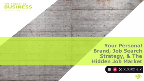 Thumbnail for Personal Brand, Job Search Strategy, Hidden Job Market 