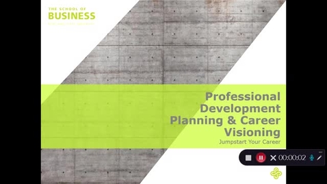 Thumbnail for entry Professional Development Planning &amp; Career Visioning 