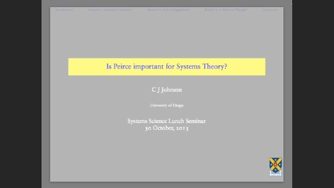 Thumbnail for entry 10/30/15 SySc Seminar,  CJ Johnson
