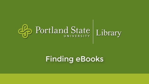 Thumbnail for Finding eBooks