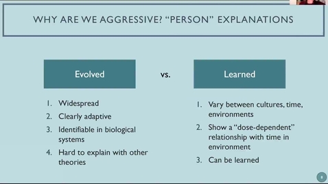 Thumbnail for 3.1b - Person Predictors: Evolved Theories of Aggression