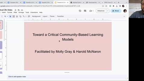 Thumbnail for entry Towards Critical Community-Based Learning Models