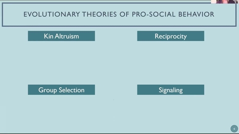 Thumbnail for entry 4.1b - Evolutionary Explanations for Prosocial Behavior