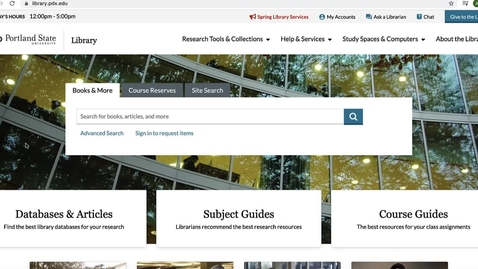 Thumbnail for entry Finding Resources Assigned for your Course in the Library Catalog