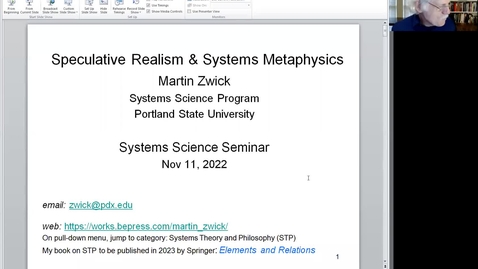 Thumbnail for 11 Nov 2022 Martin Zwick