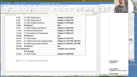 Thumbnail for Class Recording Molecular Biology 16 Feb 2026