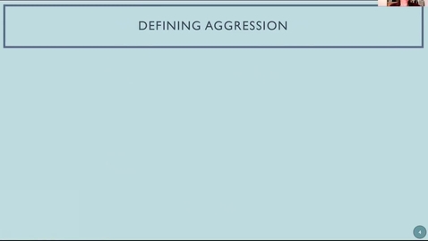 Thumbnail for entry 3.1a - Defining Aggression and Its Subtypes