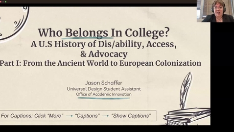 Thumbnail for Who Belongs in College? Part I: A U.S. History of Dis/Ability, Access &amp; Advocacy