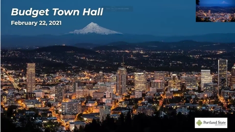 Thumbnail for PSU Budget Town Hall 2/22/2021