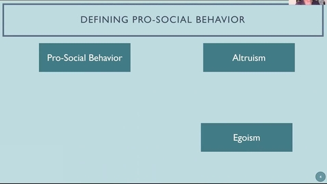 Thumbnail for 4.1a - Defining Prosocial Behavior, Altruism, Egoism