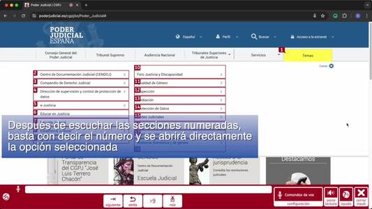 La web poderjudicial.es se hace accesible