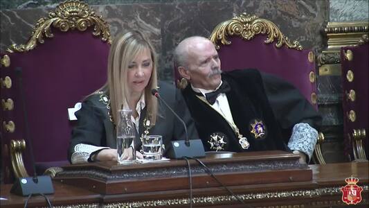 (Vídeo) Los fiscales de Sala del Tribunal Supremo María Farnés Martínez y Javier Rufino prometen su cargo ante la Sala de Gobierno