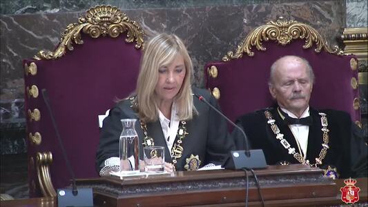 Vídeo Toma de posesión de María Dolores Rivera, Antonio Narváez y Margarita Beladiez como magistrados/as de la Sala Tercera del Tribunal Supremo