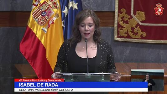 Vídeo del acto de entrega XVI Premios Foro Justicia y Discapacidad