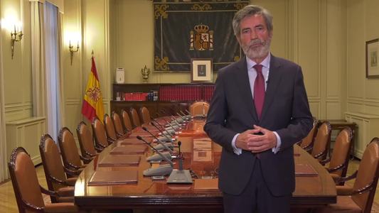 Video del comunicado del presidente del Tribunal Supremo y del CGPJ