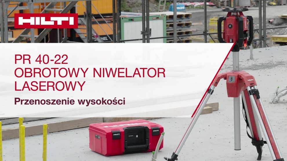 Film instruktażowy: prawidłowe przenoszenie wysokości przy użyciu lasera obrotowego PR 40-22