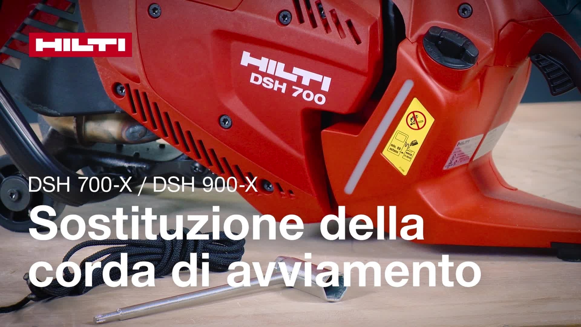 Vidéo didactique sur le remplacement de la corde de démarrage de la DSH 700-X / 900-X (G4).