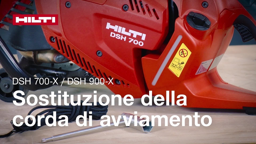 Video di istruzioni di sostituzione della fune di avviamento di DSH 700-X / 900-X (G4).