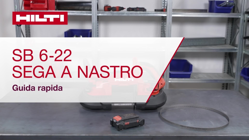 Video di istruzioni su come utilizzare correttamente la sega a banda cordless SB 6-22.