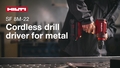 Promotional product video for the SF 8M-22 (G03) Cordless drill driver. This video shows the tools features and benefits on authentic jobsites.