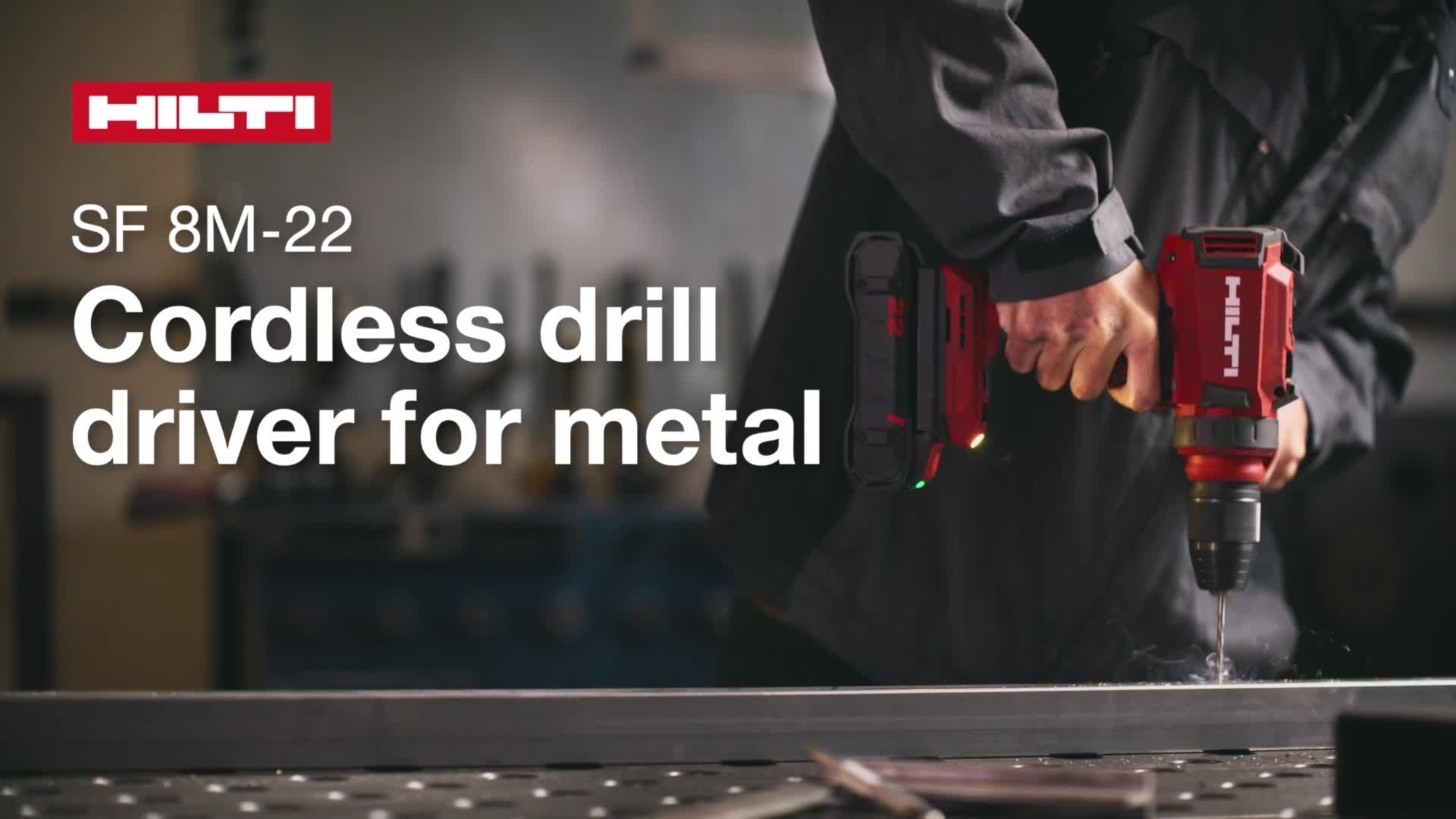 Promotional product video for the SF 8M-22 (G03) Cordless drill driver. This video shows the tools features and benefits on authentic jobsites.