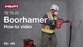 Deze instructievideo toont het juiste gebruik en belangrijkste eigenschappen van Hilti-TE 70-22. Meer info over veilig en efficiënt werken met gereedschap, inclusief installatie, toepassingstechniek en onderhoudstips.