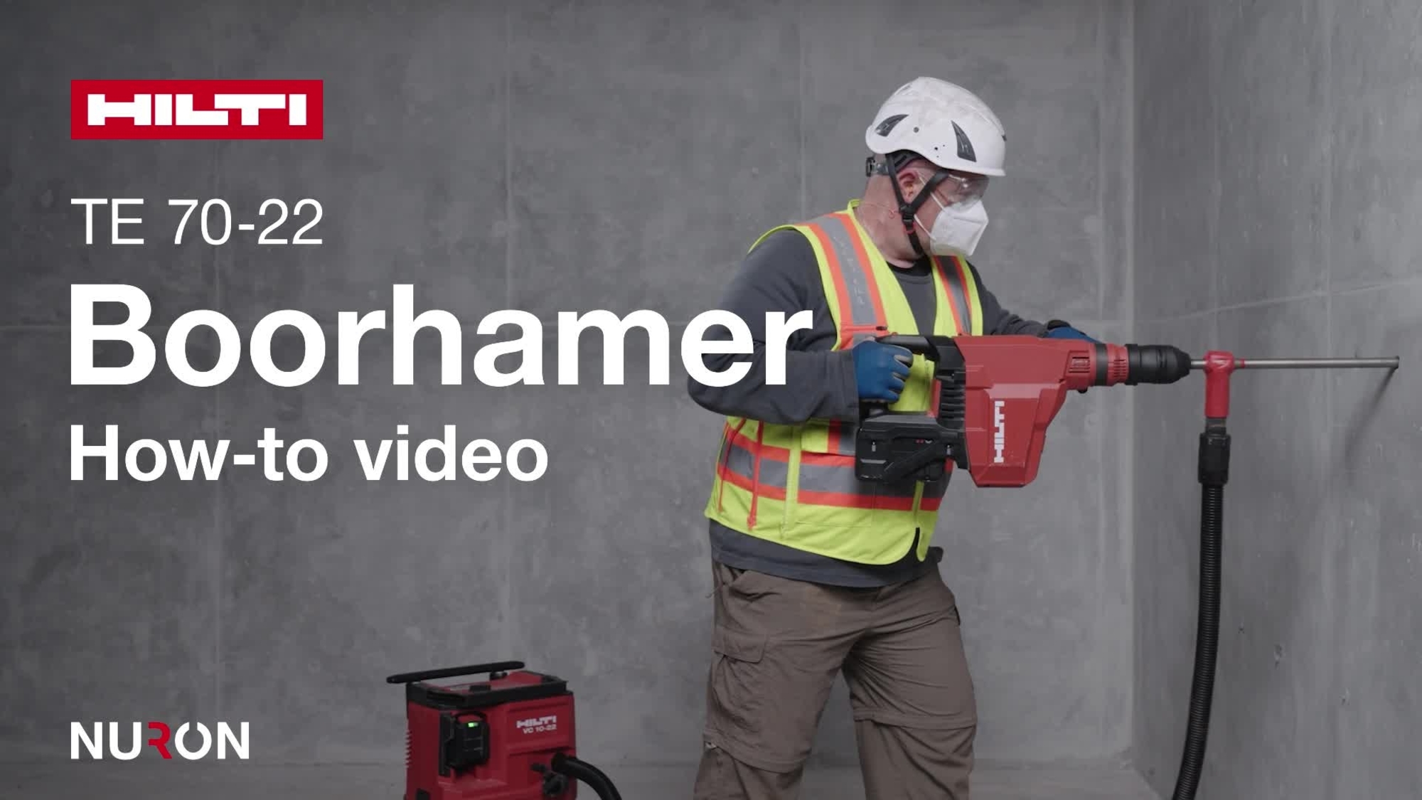 Deze instructievideo toont het juiste gebruik en belangrijkste eigenschappen van Hilti-TE 70-22. Meer info over veilig en efficiënt werken met gereedschap, inclusief installatie, toepassingstechniek en onderhoudstips.
