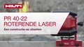 Vidéo didactique montrant l'alignement d'un axe de bâtiment avec le laser rotatif PR 40-22.
