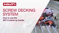 How to use SDT 9 decking stand-up handle