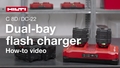 Instructional video on how to use the C 8DC-22 Dual Charger properly. Without redlight scene.