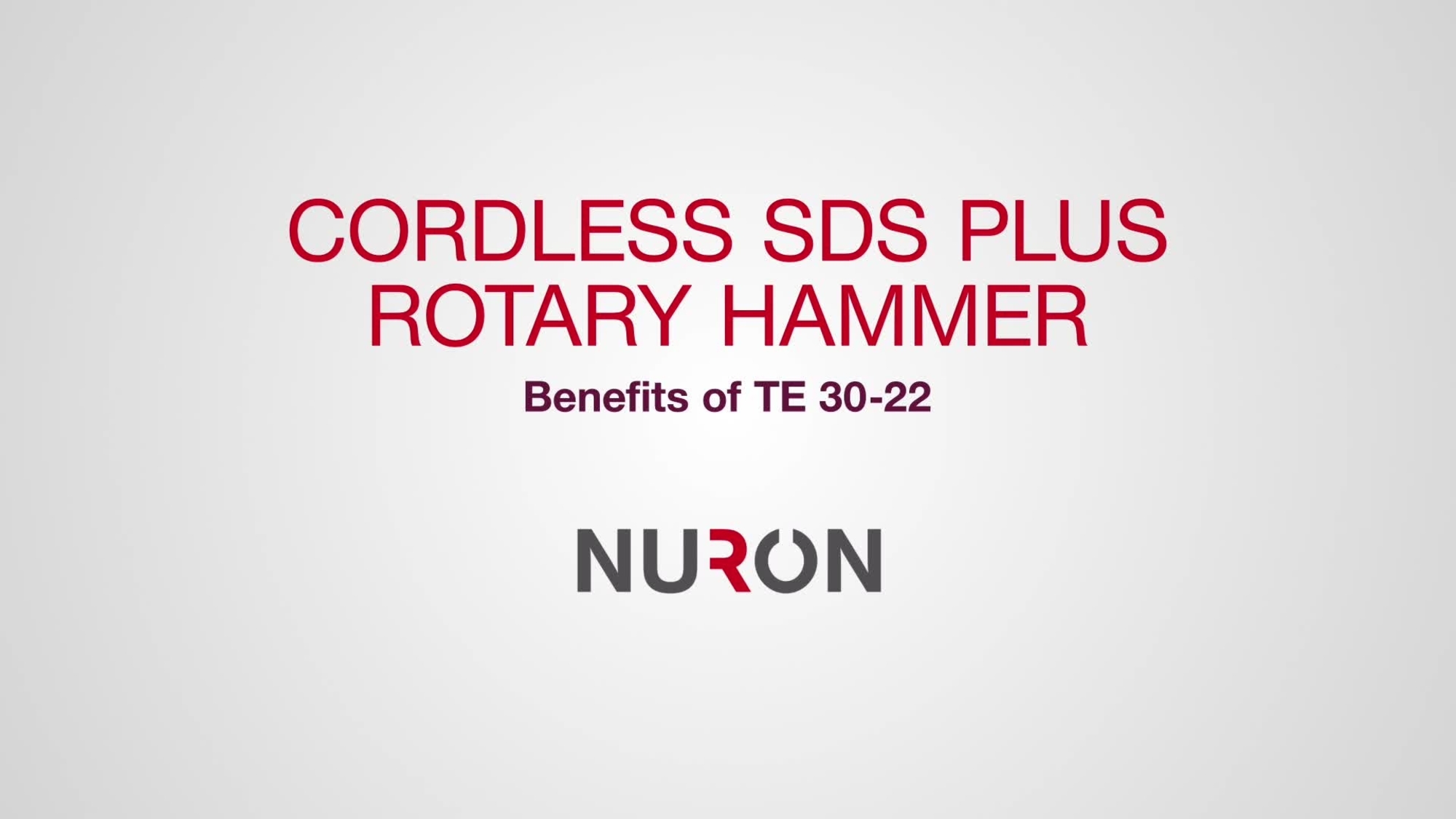 Promotional showcase video of the cordless combihammer TE 30-22 (HNA).