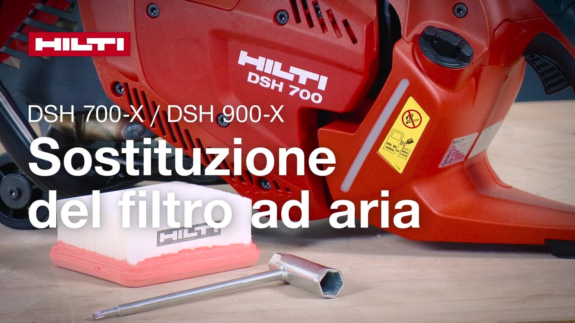 Vidéo didactique montrant comment remplacer le filtre à air de la DSH 700-X / 900-X Gen.4 