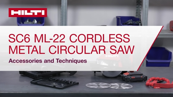 Instructional video on how to properly set up the cordless metal circular saw SC 6 ML-22. 