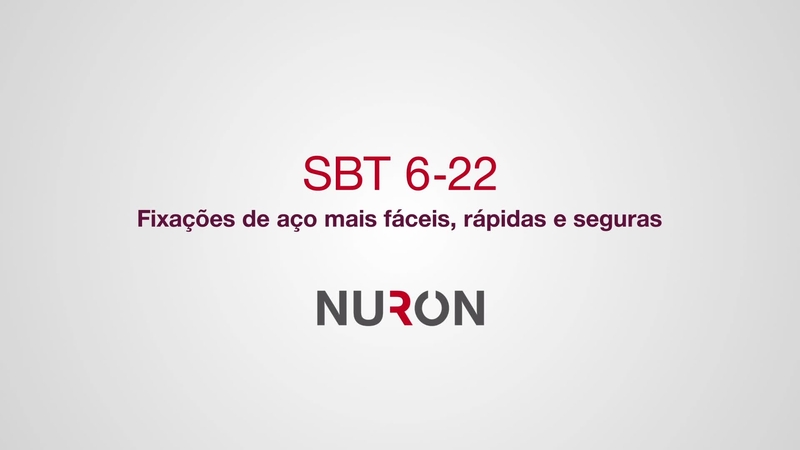 Vídeo promocional em formato 16x9 do Nuron SBT 6-22. Este vídeo apresenta as características e vantagens desta ferramenta nas fixações em aço.