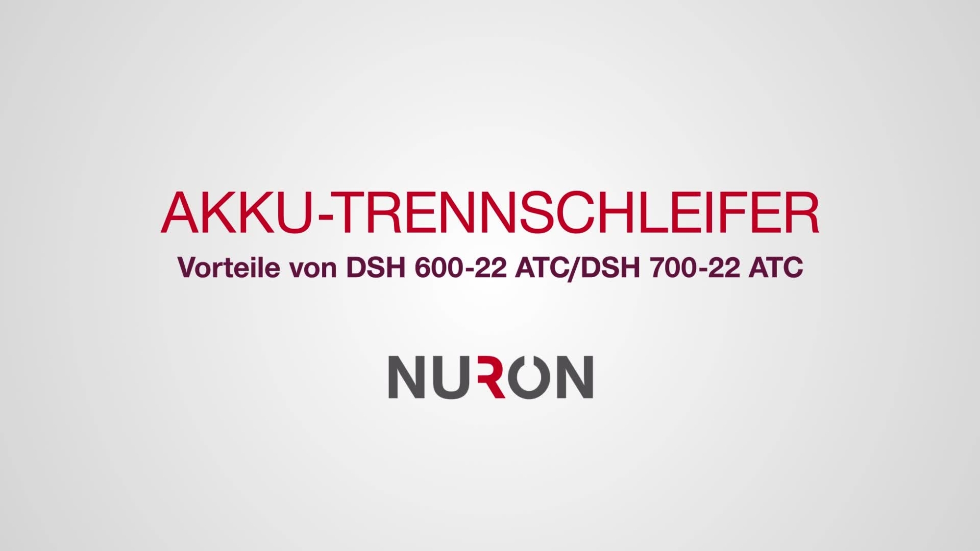 Il video di presentazione riguarda le troncatrici alimentate a batteria DSH 600-22 e DSH 700-22 di seconda generazione sulla piattaforma batteria Nuron. Il video mostra le caratteristiche e i vantaggi di entrambe le seghe