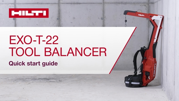 Instructional video showing how to quickly start the EXO-T-22 tool balancer 