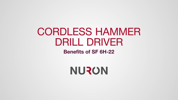 SF   6H-22 3rd generation Nuron cordless hammer drill driver: Shows features and   benefits