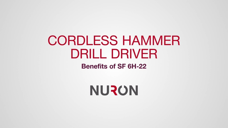 SF 6H-22 3rd generation Nuron cordless hammer drill driver: Shows features and benefits