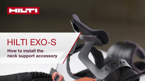 This is a how to adjust neck support video for the EXO-S Exoskeleton. This is the 4th video in the 4 piece series of EXO-S how to video&#39;s. It is a sequence of how to install the neck support accessory.