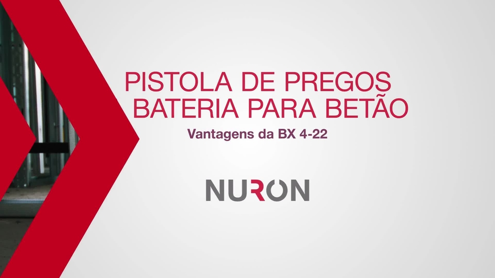 Um vídeo promocional que mostra as características e vantagens da nossa mais recente pistola de pregos a bateria, a BX 4-22. Este equipamento possui a saída Hilti padrão para HOL.