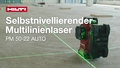 Vidéo promotionnelle sur le PM 50-22 AUTO. Cette vidéo illustre le fonctionnement du laser ligne automatique, ainsi que ses fonctionnalités et ses avantages.