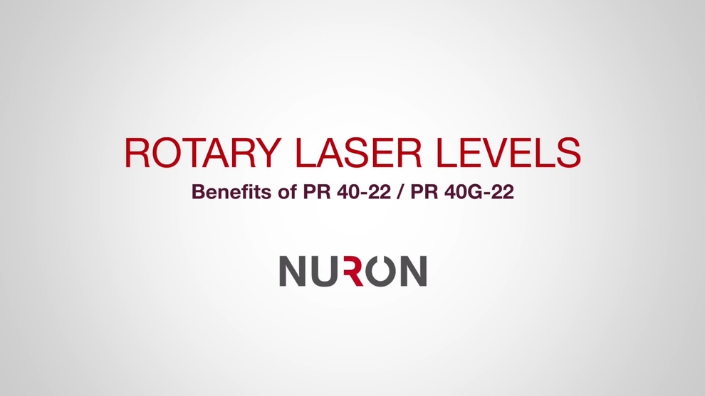 The PR 40-22 / PR 40G-22 showcase video highlights the features and benefits of our new rotation lasers on the Nuron battery platform.