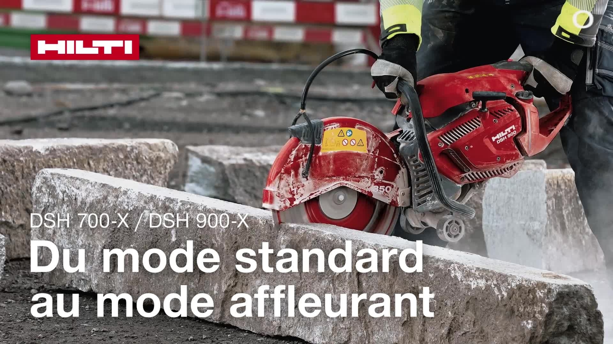 Vidéo montrant comment passer du mode standard au mode de coupe à ras de la DSH 700-X / 900-X (G4).